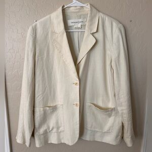 Treasure & Bond Cream Linen Blazer
